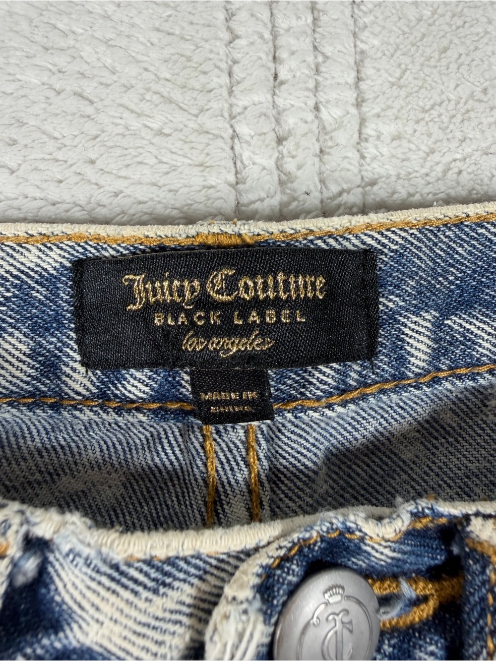 Juicy Couture Black Label Acid Wash Girlfriend Jeans Size 24 - Picture 6 of 10